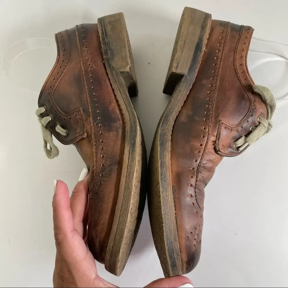 Bed Stu men's leather oxford lace up shoes size 8.5